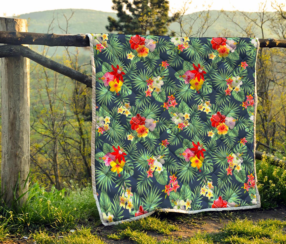 Summer Tropical Hawaii Pattern Print Quilt