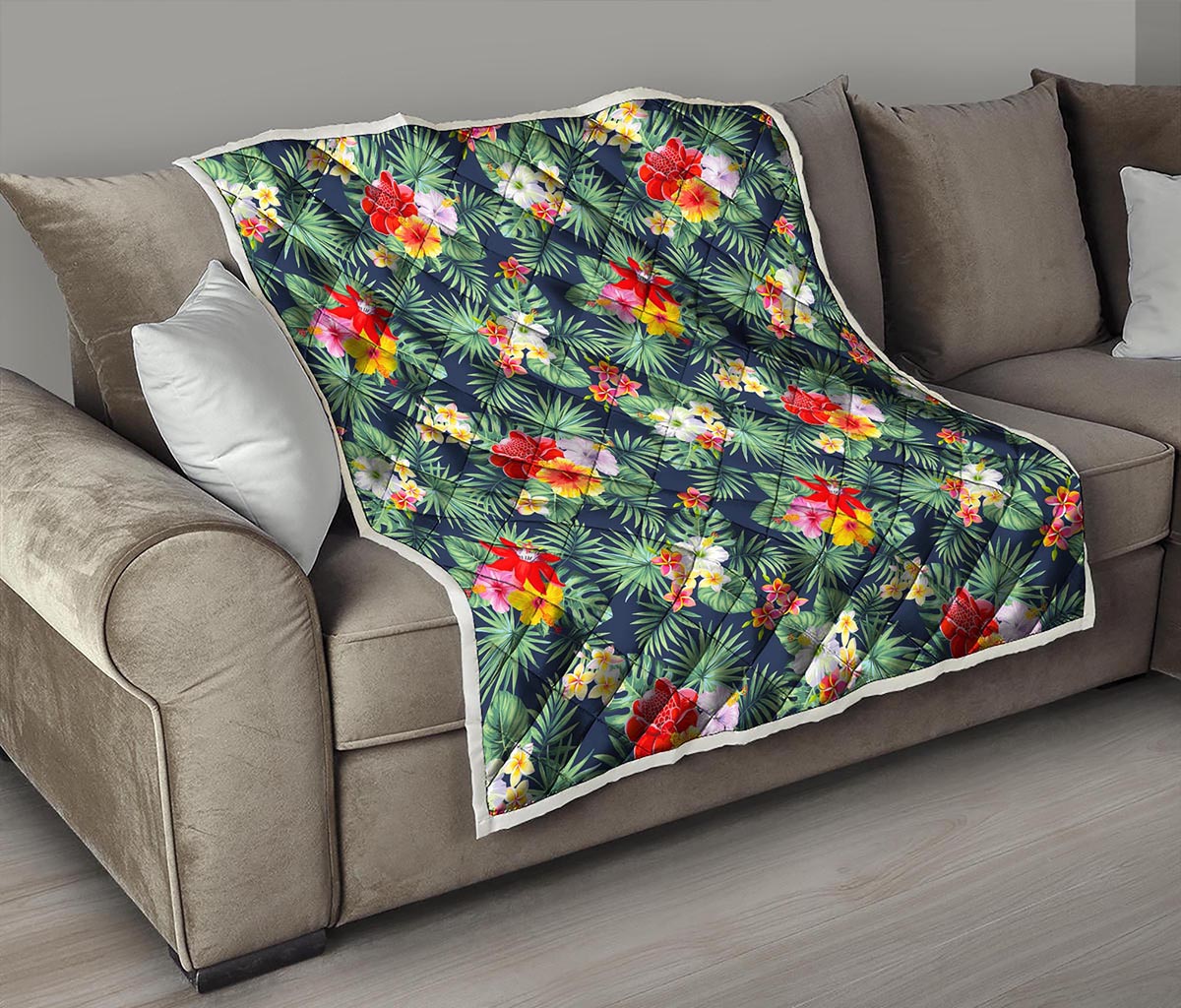 Summer Tropical Hawaii Pattern Print Quilt