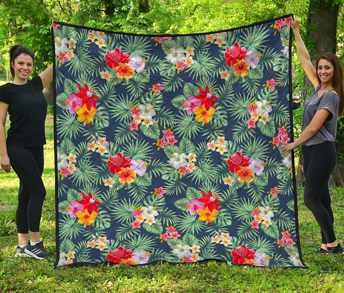 Summer Tropical Hawaii Pattern Print Quilt