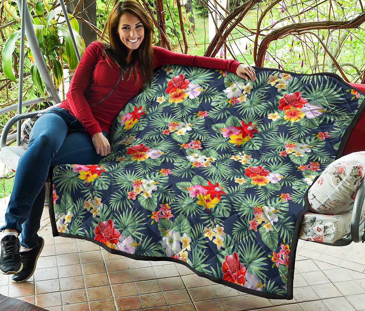 Summer Tropical Hawaii Pattern Print Quilt