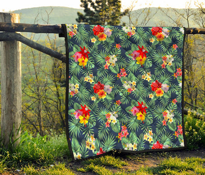 Summer Tropical Hawaii Pattern Print Quilt
