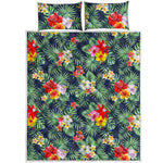 Summer Tropical Hawaii Pattern Print Quilt Bed Set