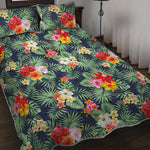 Summer Tropical Hawaii Pattern Print Quilt Bed Set