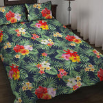 Summer Tropical Hawaii Pattern Print Quilt Bed Set