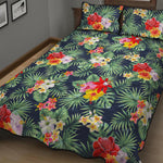 Summer Tropical Hawaii Pattern Print Quilt Bed Set
