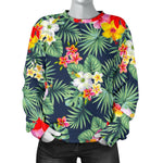 Summer Tropical Hawaii Pattern Print Women's Crewneck Sweatshirt GearFrost