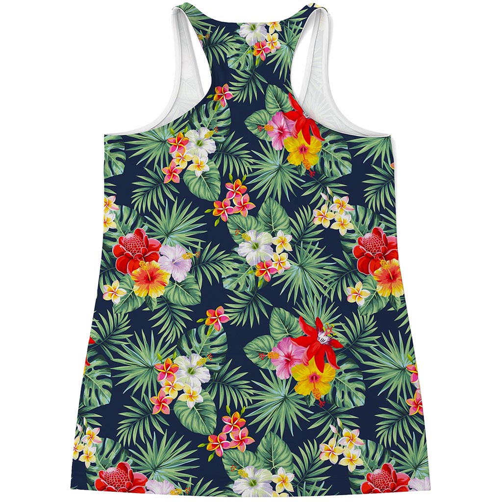 Summer Tropical Hawaii Pattern Print Women's Racerback Tank Top