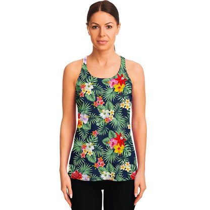 Summer Tropical Hawaii Pattern Print Women's Racerback Tank Top