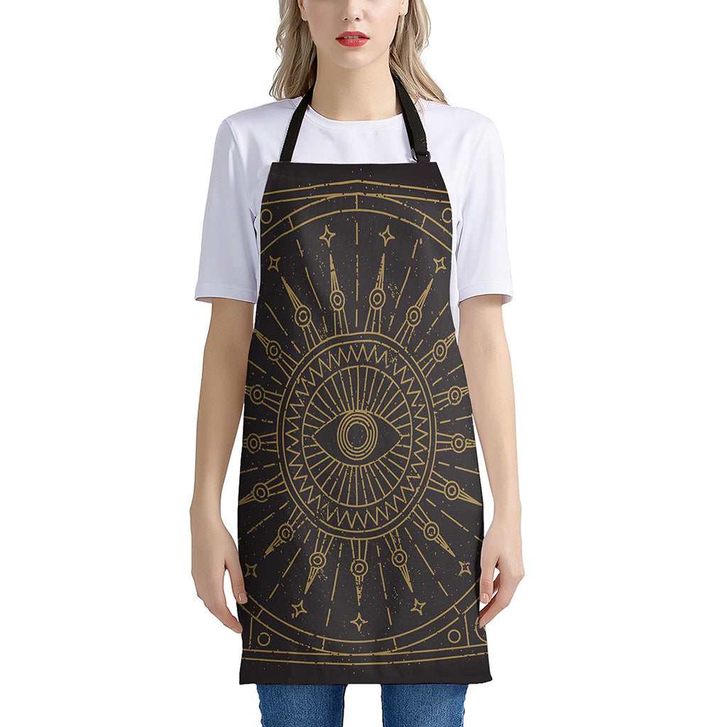 Sun All Seeing Eye Print Apron