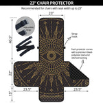 Sun All Seeing Eye Print Armchair Protector