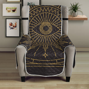 Sun All Seeing Eye Print Armchair Protector