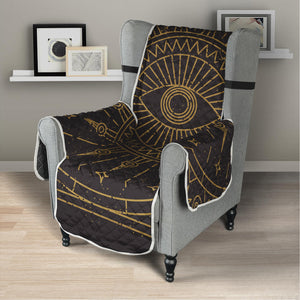 Sun All Seeing Eye Print Armchair Protector