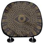 Sun All Seeing Eye Print Car Headrest Covers