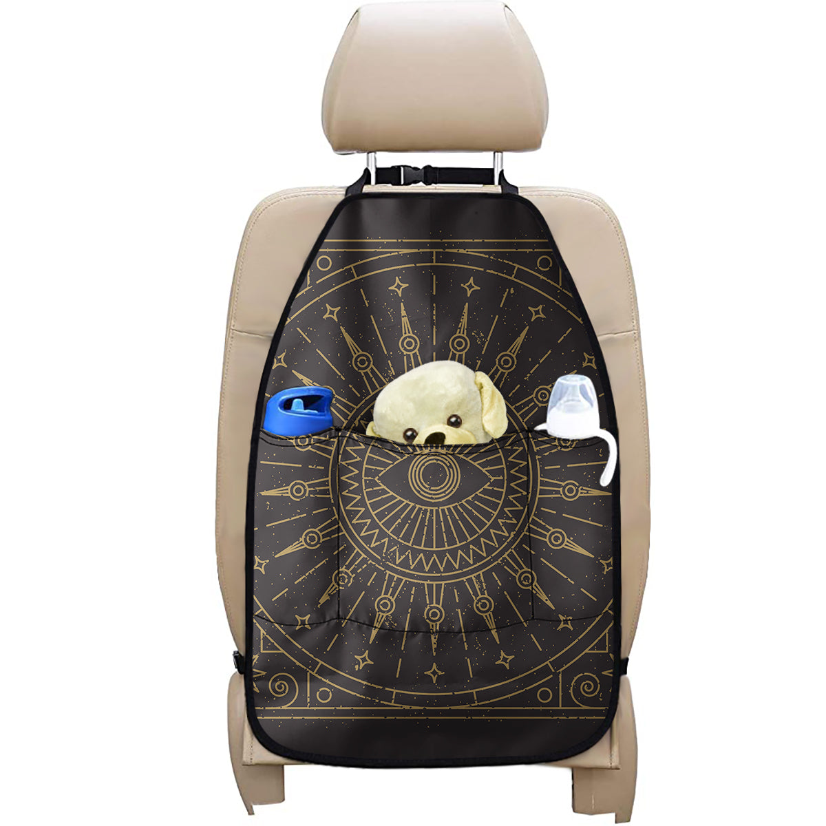 Sun All Seeing Eye Print Car Seat Organizers