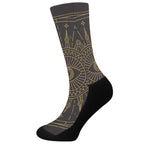 Sun All Seeing Eye Print Crew Socks