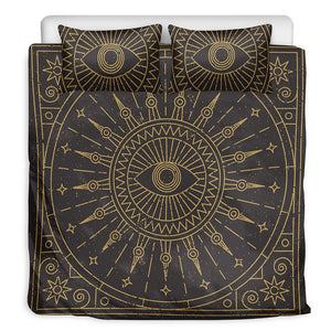 Sun All Seeing Eye Print Duvet Cover Bedding Set