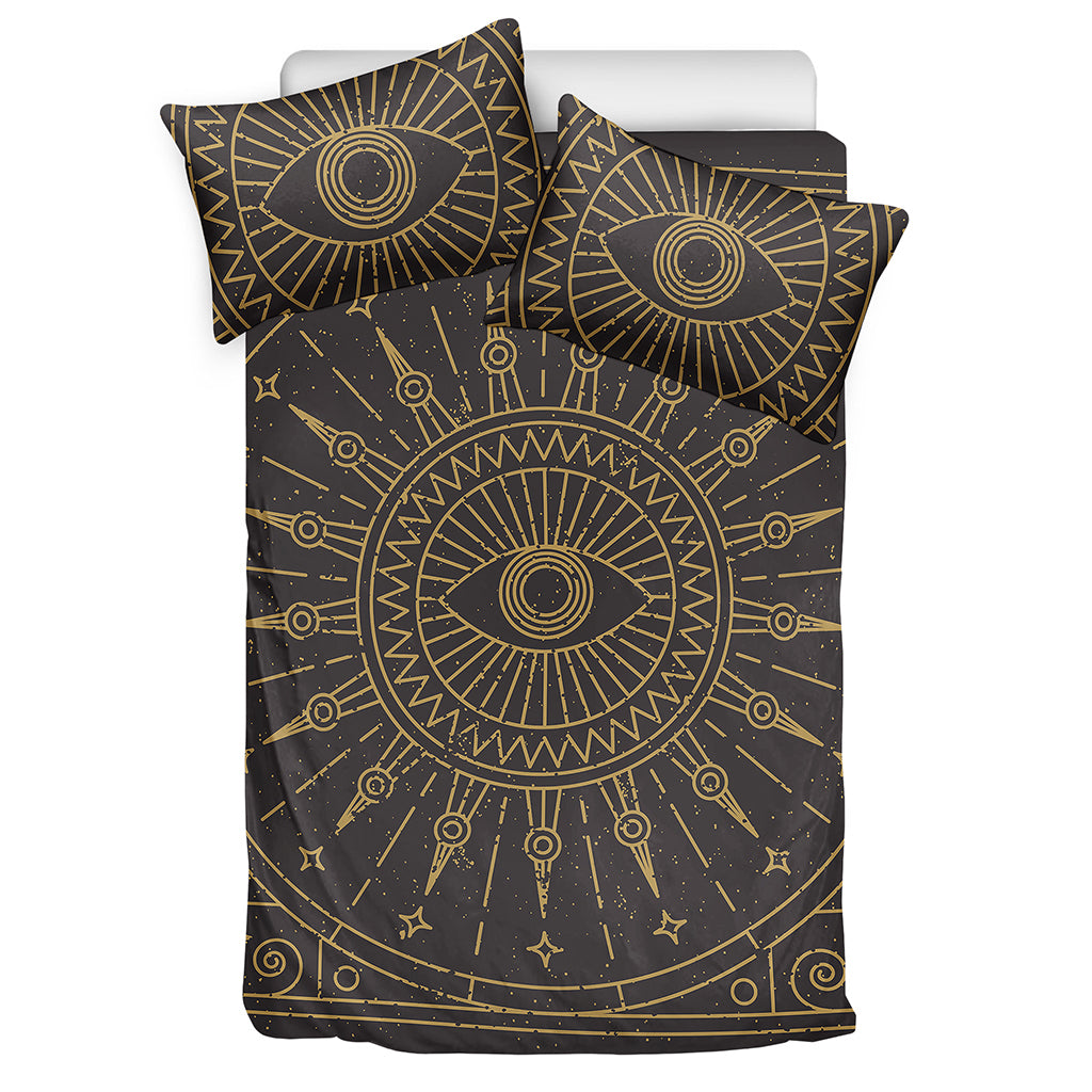 Sun All Seeing Eye Print Duvet Cover Bedding Set