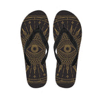 Sun All Seeing Eye Print Flip Flops