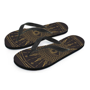 Sun All Seeing Eye Print Flip Flops