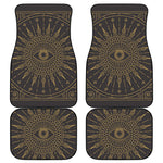 Sun All Seeing Eye Print Front and Back Car Floor Mats