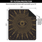 Sun All Seeing Eye Print Futon Protector