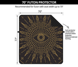 Sun All Seeing Eye Print Futon Protector