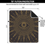 Sun All Seeing Eye Print Futon Protector