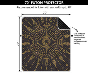 Sun All Seeing Eye Print Futon Protector