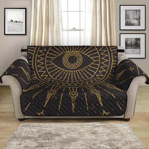 Sun All Seeing Eye Print Loveseat Protector