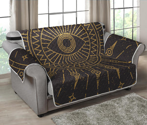 Sun All Seeing Eye Print Loveseat Protector