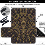 Sun All Seeing Eye Print Loveseat Protector