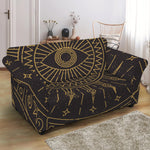 Sun All Seeing Eye Print Loveseat Slipcover