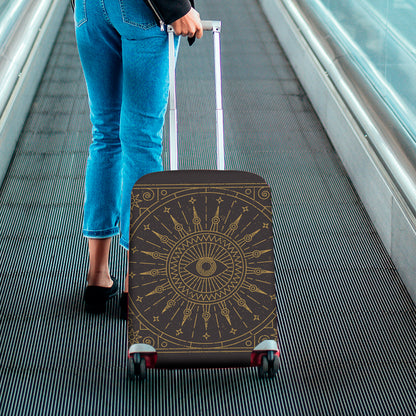 Sun All Seeing Eye Print Luggage Cover