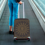 Sun All Seeing Eye Print Luggage Cover