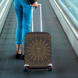 Sun All Seeing Eye Print Luggage Cover