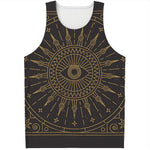 Sun All Seeing Eye Print Men's Tank Top