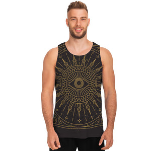 Sun All Seeing Eye Print Men's Tank Top