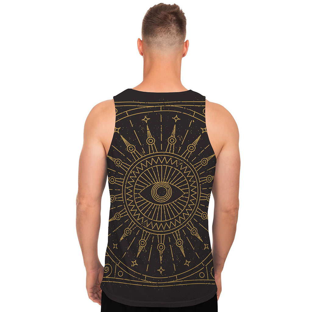 Sun All Seeing Eye Print Men's Tank Top