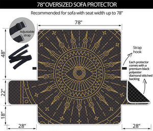 Sun All Seeing Eye Print Oversized Sofa Protector