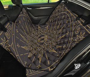 Sun All Seeing Eye Print Pet Car Back Seat Cover