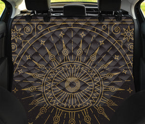 Sun All Seeing Eye Print Pet Car Back Seat Cover