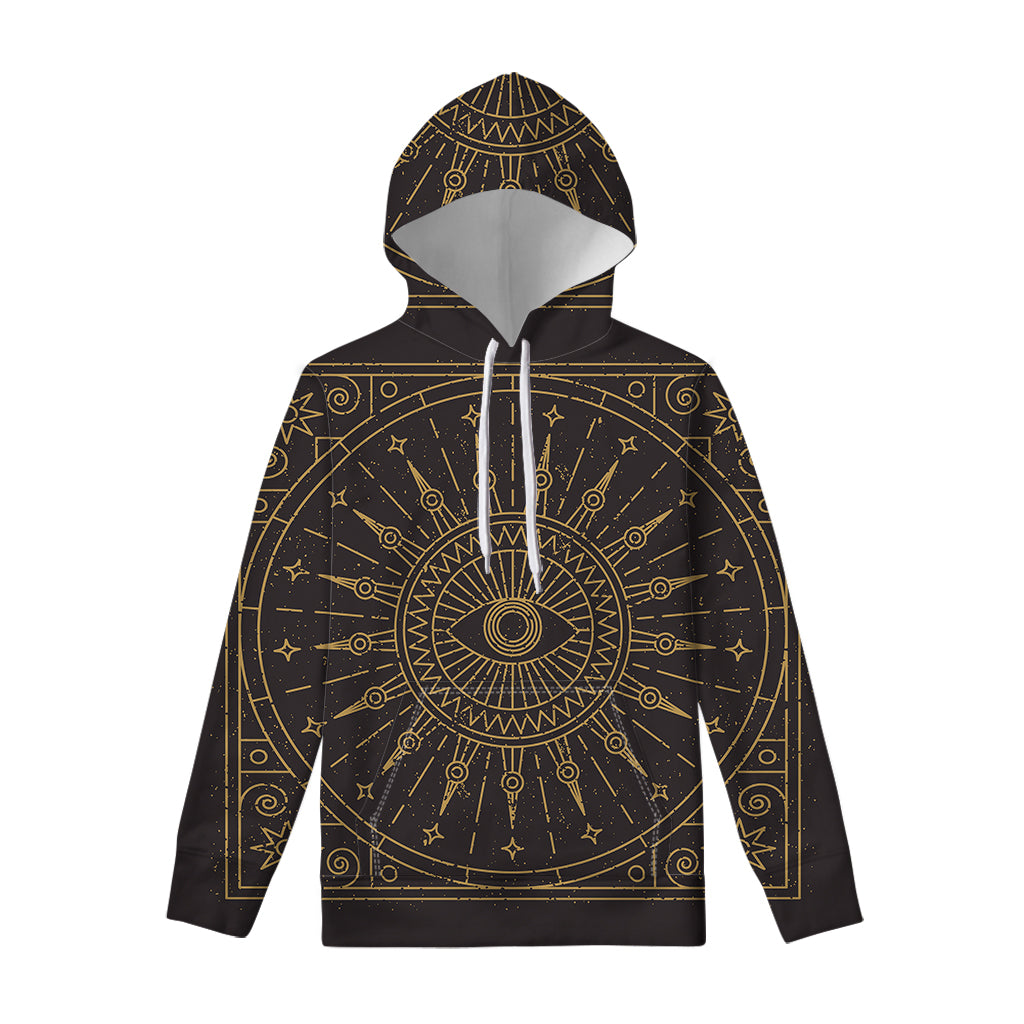Sun All Seeing Eye Print Pullover Hoodie