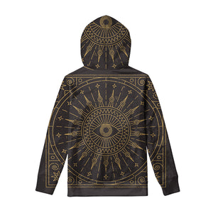 Sun All Seeing Eye Print Pullover Hoodie