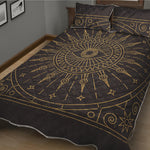 Sun All Seeing Eye Print Quilt Bed Set