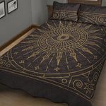 Sun All Seeing Eye Print Quilt Bed Set