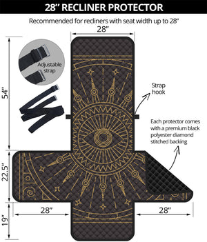 Sun All Seeing Eye Print Recliner Protector