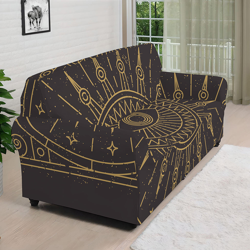 Sun All Seeing Eye Print Sofa Cover