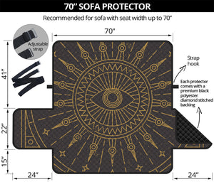 Sun All Seeing Eye Print Sofa Protector