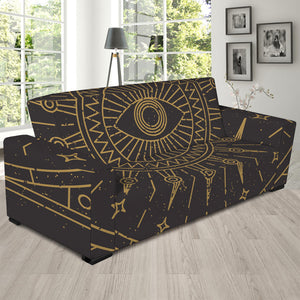 Sun All Seeing Eye Print Sofa Slipcover