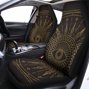 Sun All Seeing Eye Print Universal Fit Car Seat Covers